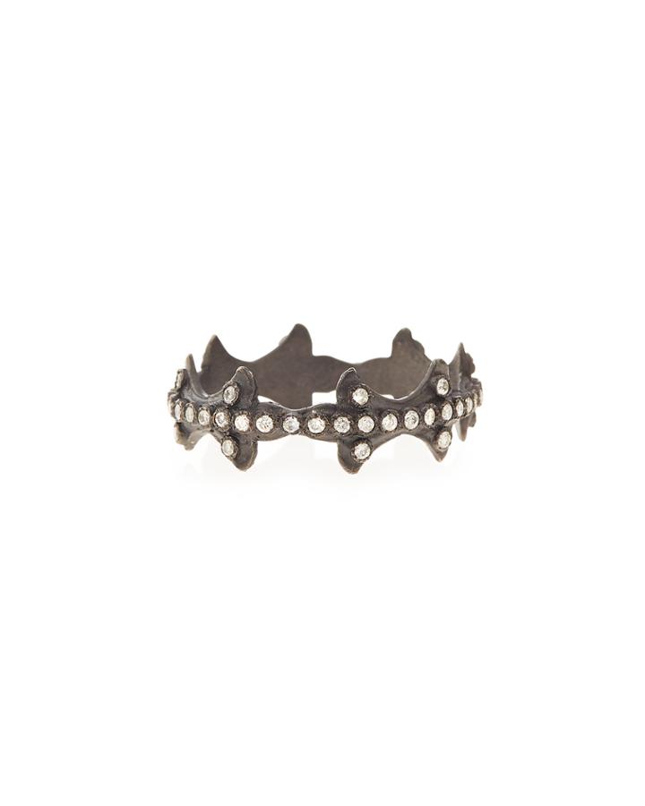 Armenta Midnight Plume Stackable Diamond Band Ring, Women's
