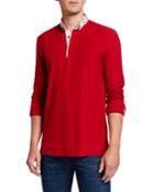 Men's Newton Flower Long-sleeve Polo