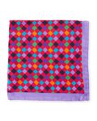 Multicolor Checkered Silk Pocket