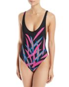 Printed High-leg One-piece