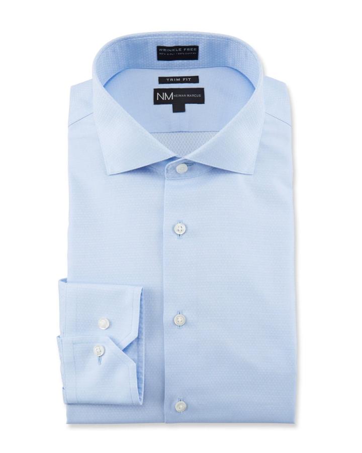 Men's Trim Fit Non-iron Solid Dress
