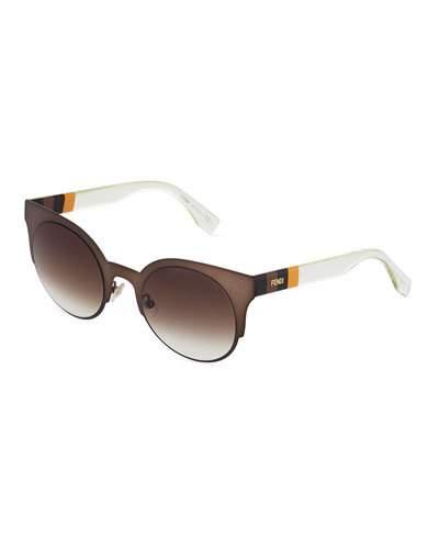 Round Cat-eye Metal