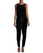Silky Velvet Jogger Jumpsuit