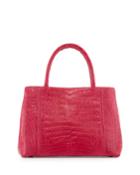 Nancy Gonzalez Small Sectional Crocodile Tote Bag, Dark Pink, Women's, Dk Pink