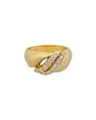 18k Split Diamond Ring,
