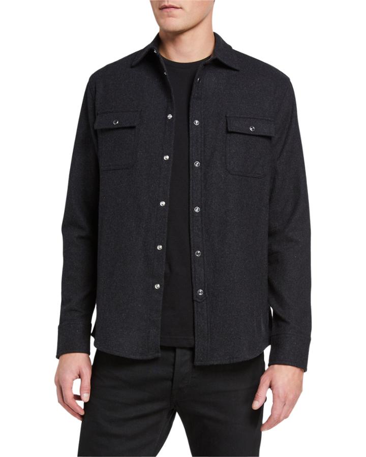 Men's Wool-blend Long-sleeve