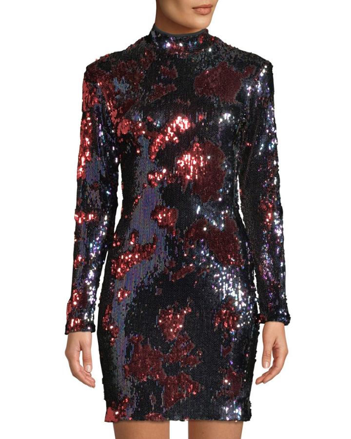 Katy Long-sleeve Sequin Bodycon Dress