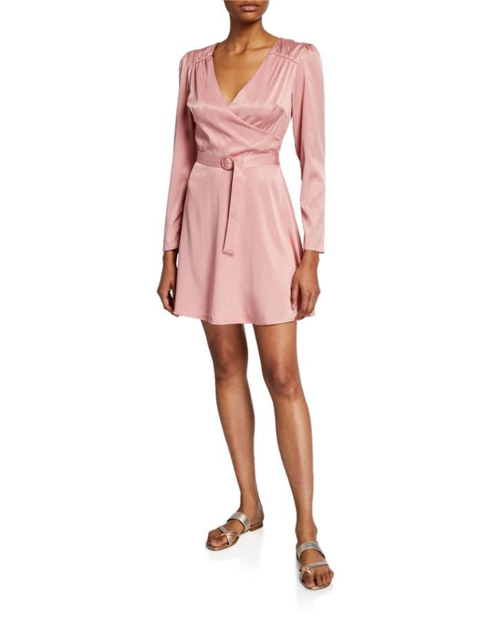 Lotti Long-sleeve Belted A-line Dress