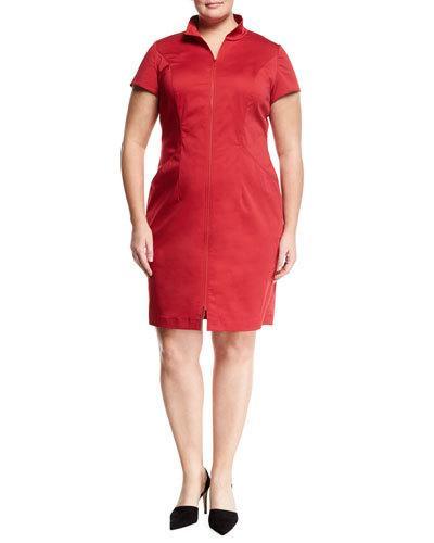 Camber Zip-front Sheath Dress,