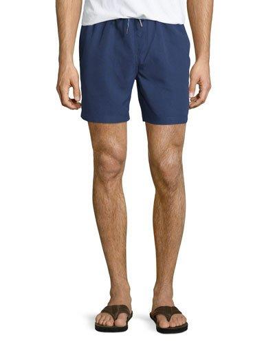 Solid Volley Swim Trunks, Peacoat