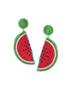 Watermelon Seed Bead Earrings