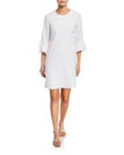 Ruffle 3/4-sleeve