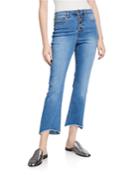 Button-fly Chewed-hem Denim Jeans