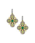 Cubic Zirconia Floral Drop Earrings