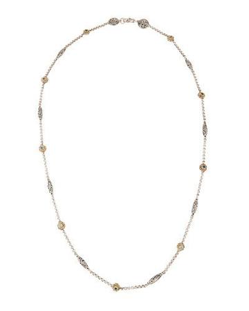 Color Classics Long Blue Topaz Station Necklace