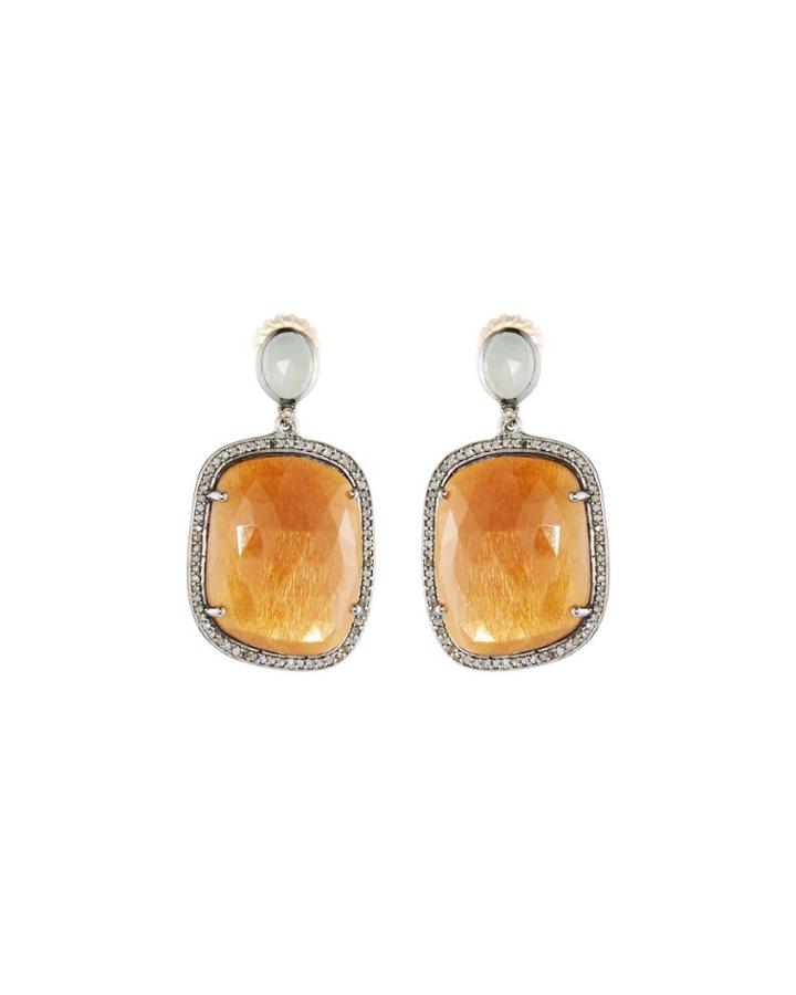 Sapphire & Sandstone Drop Earrings
