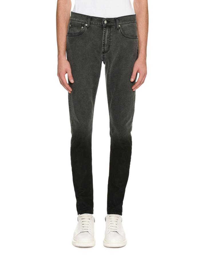 Dip-dyed Skinny Jeans, Gray