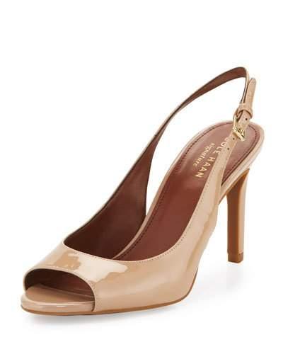 Juliana Patent Slingback Peep-toe Pump,