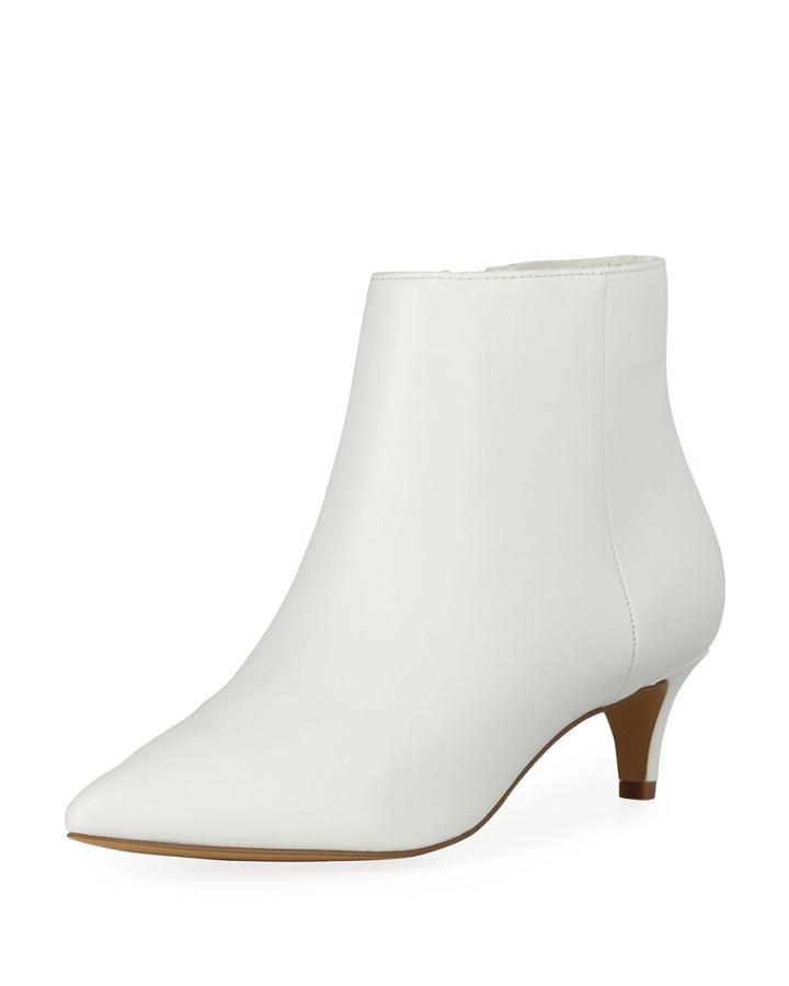Kiss Kitten-heel Faux Leather Booties