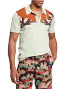 Men's Tropical Pattern Knit Polo