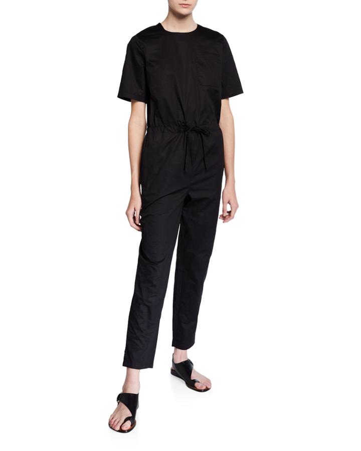 Court Short-sleeve Jumpsuit