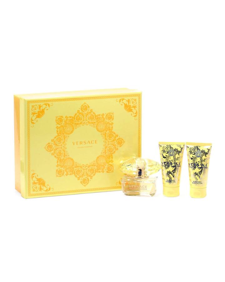 Yellow Diamond Gift Box Set For Ladies, 3x