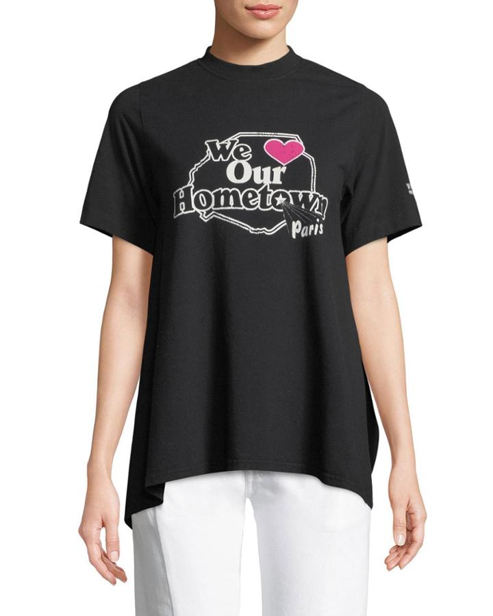Paris Open-back Short-sleeve Cotton Top