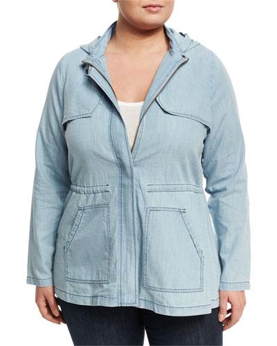 Tupelo Chambray Jacket, Blue,