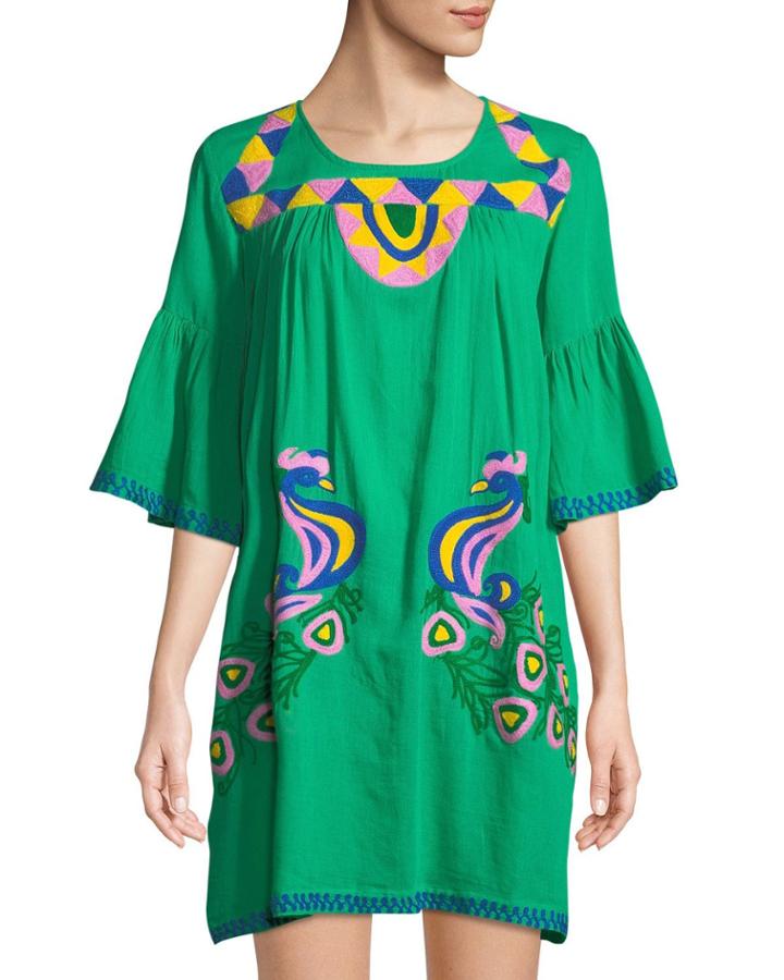 Miami Peacock Embroidered