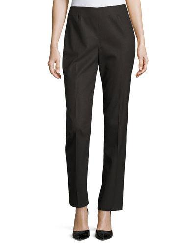 Shadow Check-print Side-zip Pants, Brown