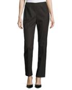 Shadow Check-print Side-zip Pants, Brown