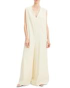 Straight Oversized V-neck Sleeveless Romper