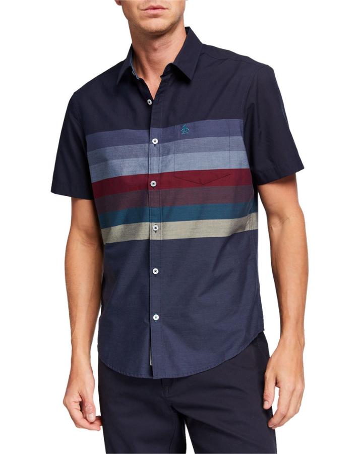 Men's Short-sleeve Horizontal Engine