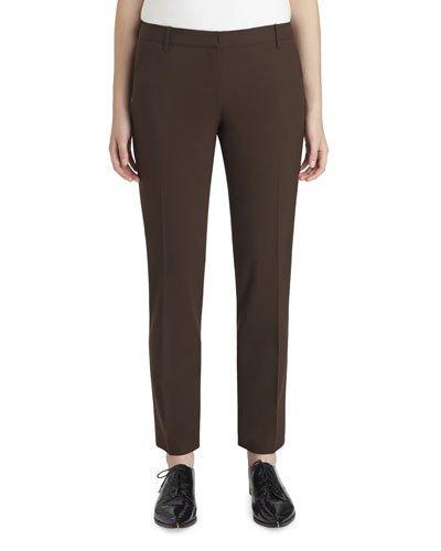 Bedford Wool-blend Slim-leg Pants, Espresso