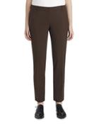 Bedford Wool-blend Slim-leg Pants, Espresso