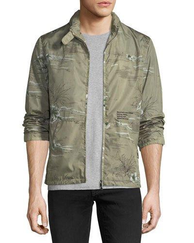 Floral-print Wind-resistant Jacket