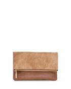 Smooth Fold-over Clutch Bag