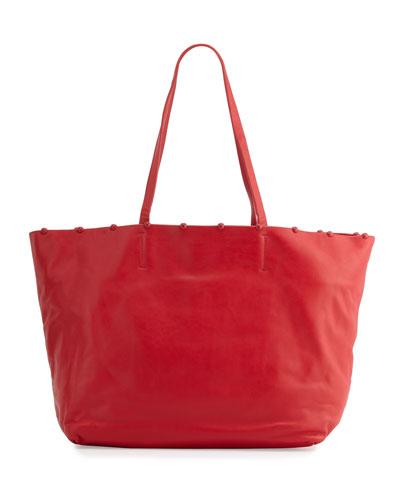 Tabitha Ball-trim Leather Tote Bag
