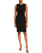 Sleeveless Sheath Dress With Pintucking Detail