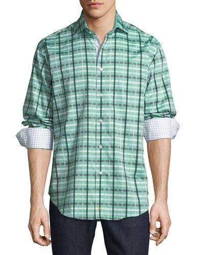 Grid-print Cotton