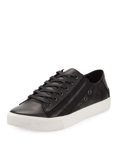 Silks Zipper-trim Leather