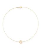 18k Golden South Sea Pearl Wire Necklace,