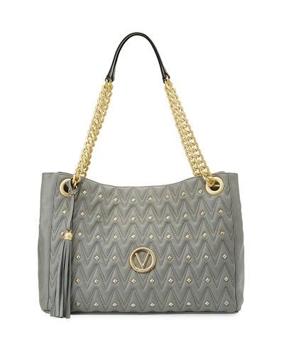 Verra D Quilted Sauvage Leather Tote Bag