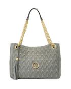 Verra D Quilted Sauvage Leather Tote Bag