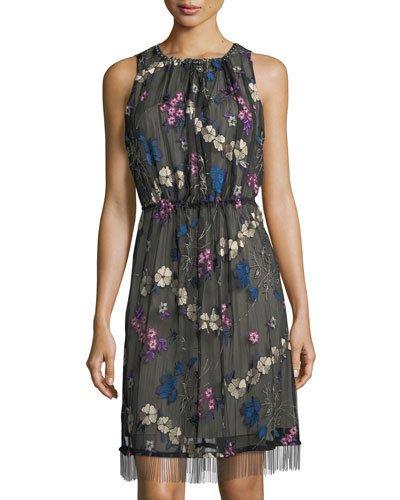 Talia Floral-embroidered Dress