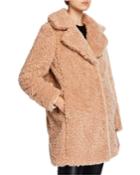 Faux-shearling Snap-front Coat
