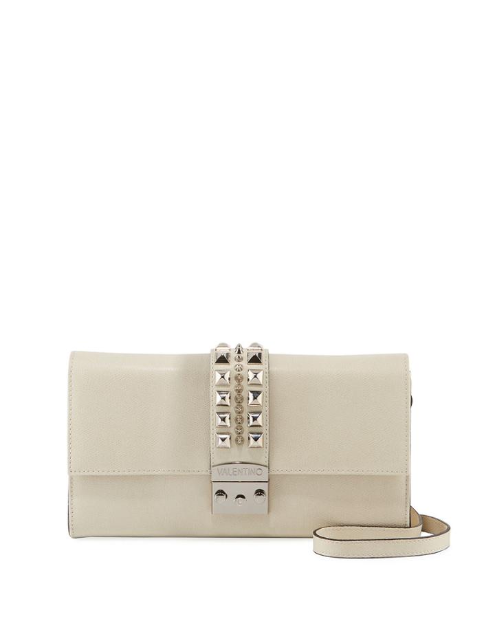 Cocotte Studded Leather Clutch Bag