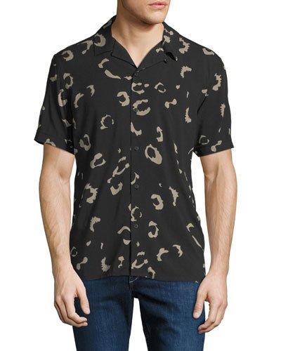 Enlarged Animal-print Short-sleeve