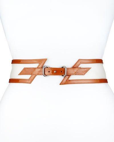 Wide Patent-leather Belt, Clay