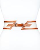 Wide Patent-leather Belt, Clay